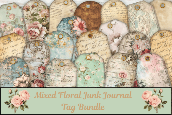 Download Mixed Junk Journal Tag Bundle, - Premium Resources