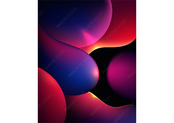 Download 3d Abstract Neon Fluid Background - Neon Collection