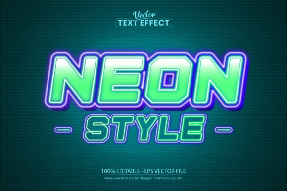 Download Neon Text Effect, Editable Neon Lights - Neon Collection