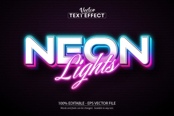 Download Neon Text Effect, Editable Neon Light - Neon Collection