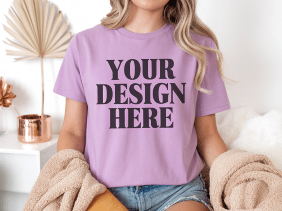 Download Comfort Colors 3023cl Neon Violet Mockup - Neon Collection