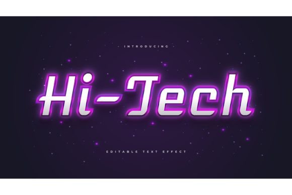 Download Hi-Tech Text Style with Neon Effect - Neon Collection