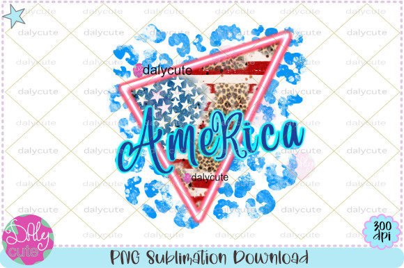 Download America Flag Leopard Distressed Neon PNG - Neon Collection