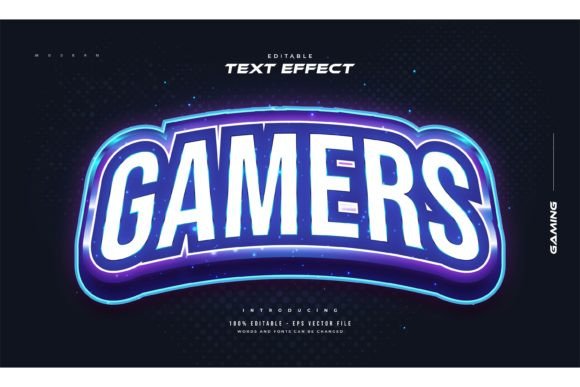 Download Gamers Text Style with Neon Effect - Neon Collection