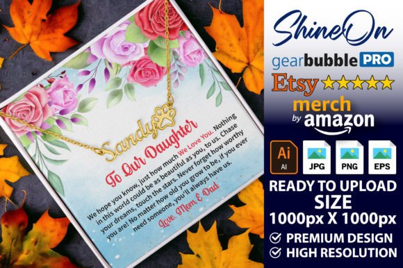 Download To Our Daughter ShineOn Message Card - Neon Collection