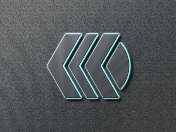Download 3d Minimal Clean Neon Logo Mockup Design - Neon Collection