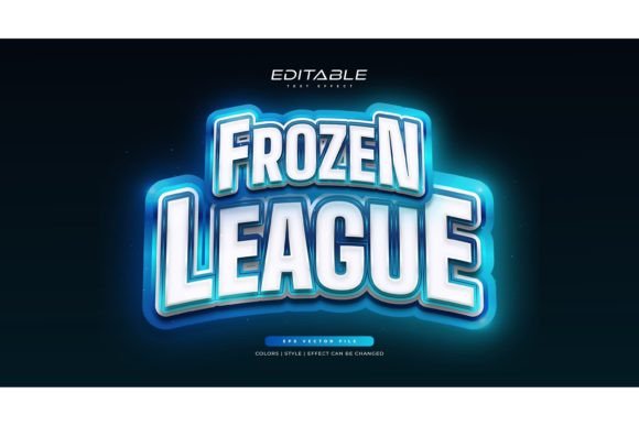 Download Blue E-Sport Text Style with Neon Effect - Neon Collection
