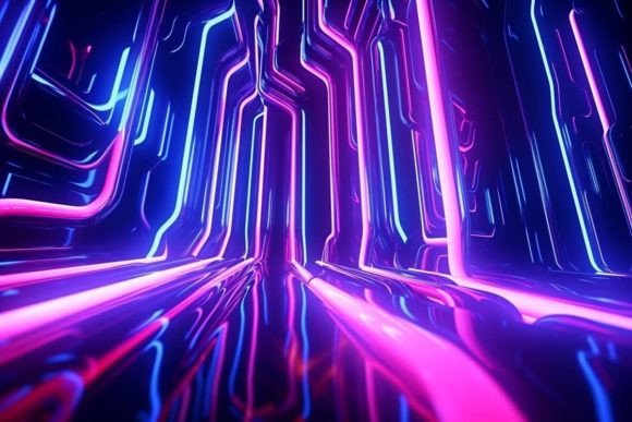 Download Neon Artwork Tunnel Colorful - Neon Collection
