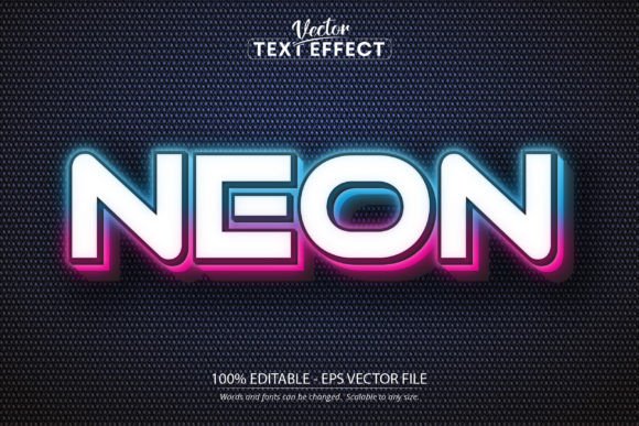 Download Neon Text Effect, Editable Neon Light - Neon Collection