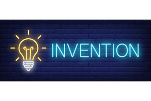 Download Invention Neon Text with Glowing Light B - Neon Collection