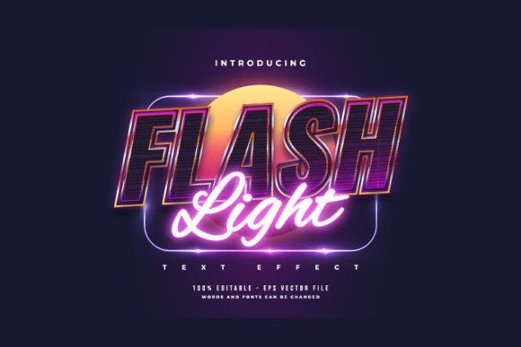 Download Flash Light Text with Neon Effect - Neon Collection