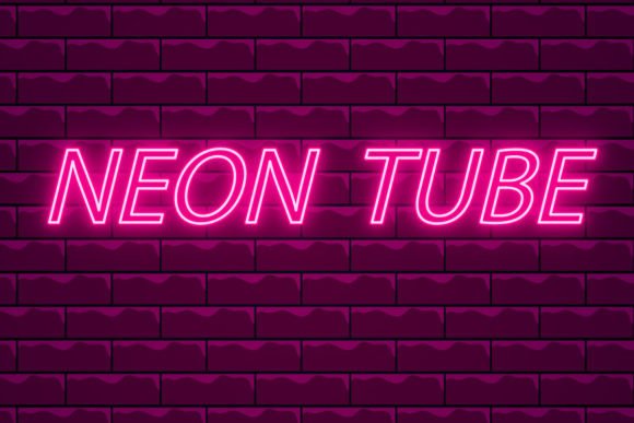 Download Hot Pink Neon Tube Vector Templates - Neon Collection