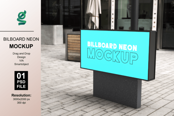 Download Bilboard Neon Mockup - Neon Collection