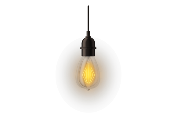 Download Glowing Light Bulb. Realistic Hanging Re - Light bulb Collection