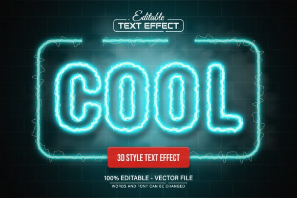 Download Cool Blue Line Neon Light Text Effect - Neon Collection
