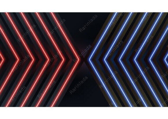 Download Red and Blue Arrows Glowing Neon Tech - Neon Collection