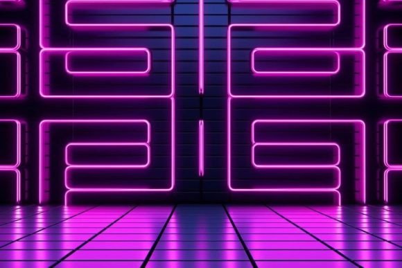 Download Illustration Tunnel Neon Background - Neon Collection