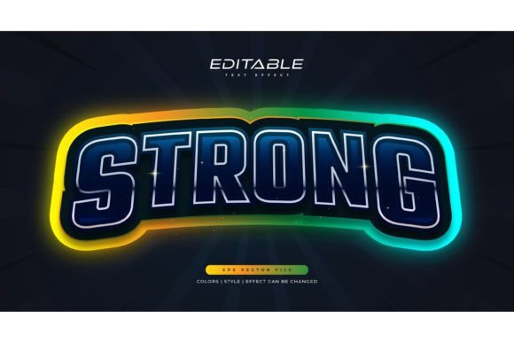 Download Colorful Game Text Style in Neon Effect - Neon Collection