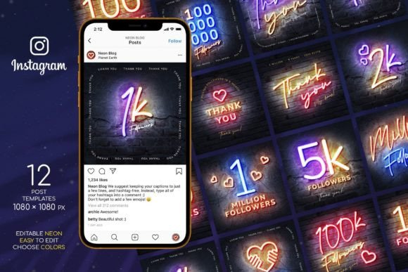 Download Thank You Neon Instagram - Neon Collection