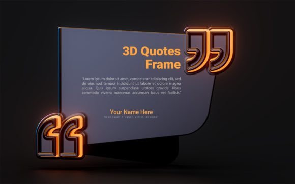 Download Quote Rectangle Text Box with Neon Light - Neon Collection