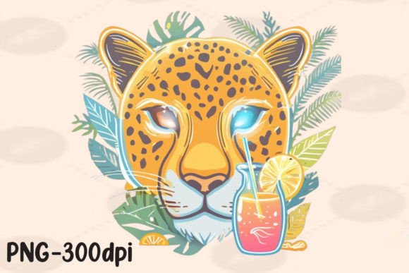 Download Summer Vibes Leopard Neon Beach PNG - Neon Collection