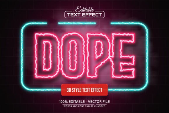 Download Dope Pink Line Neon Light Text Effect - Neon Collection