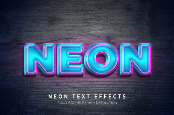 Download Neon 3D Text Effect PSD - Neon Collection