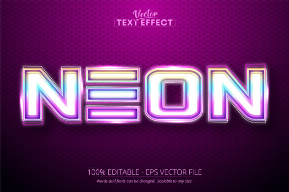 Download Neon Text Effect, Editable Neon Lights - Neon Collection