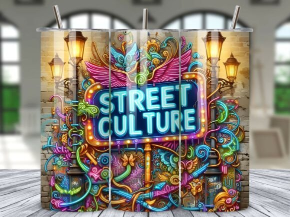 Download Neon Street Culture Graffiti Tumbler PNG - Neon Collection
