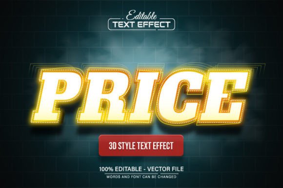 Download Price Yellow Neon 3d Text Effect - Neon Collection