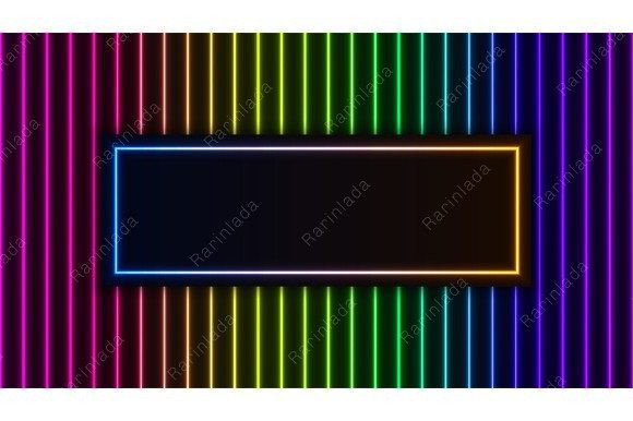 Download Neon Tube Glowing Lighting Retro Pattern - Neon Collection