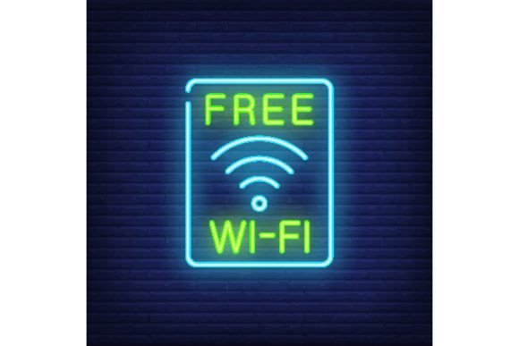 Download Free Wi-fi Neon Sign. Wi-fi Access Sign - Neon Collection