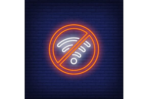 Download No Wi-fi Neon Sign. Wireless Network Sig - Neon Collection