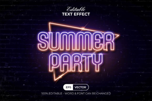Download Summer Party Text Effect Neon Style - Neon Collection