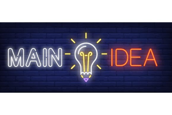Download Main Idea Neon Text with Glowing Light B - Neon Collection