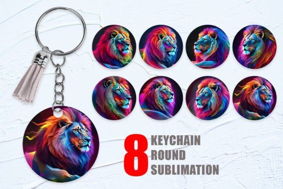 Download 3D Lion Neon Keychain Background - Neon Collection