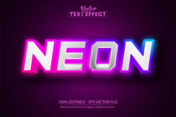 Download Neon Text Effect, Editable Neon Light - Neon Collection