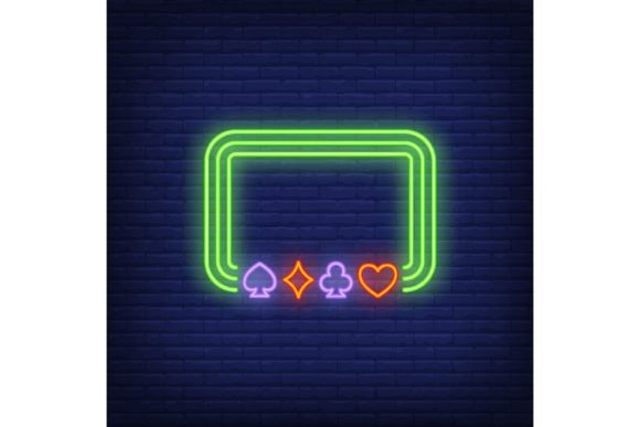 Download Poker Game Application Frame Neon Sign. - Neon Collection